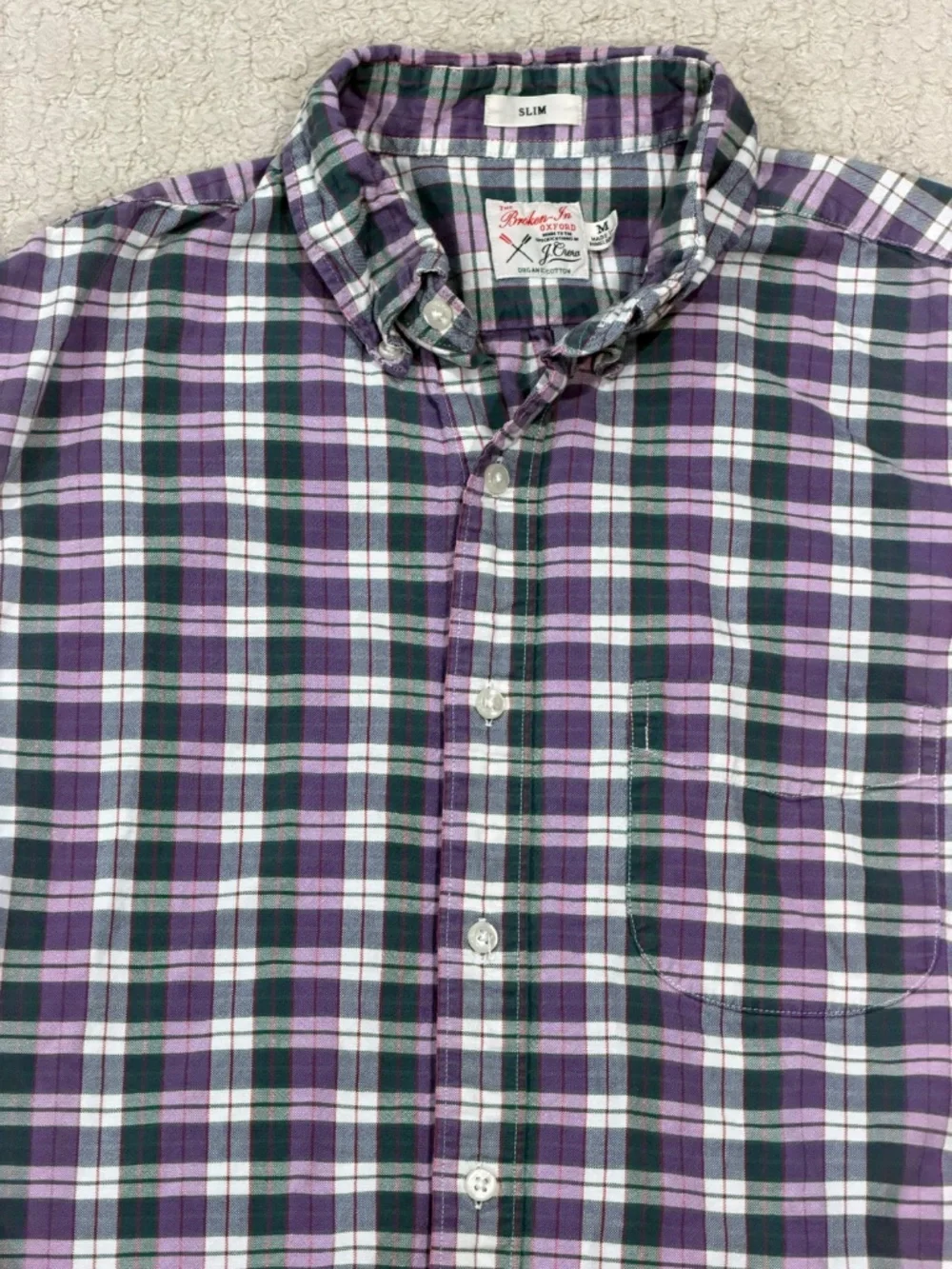 Men's J.Crew Broken-In Oxford Shirt Size Medium Slim